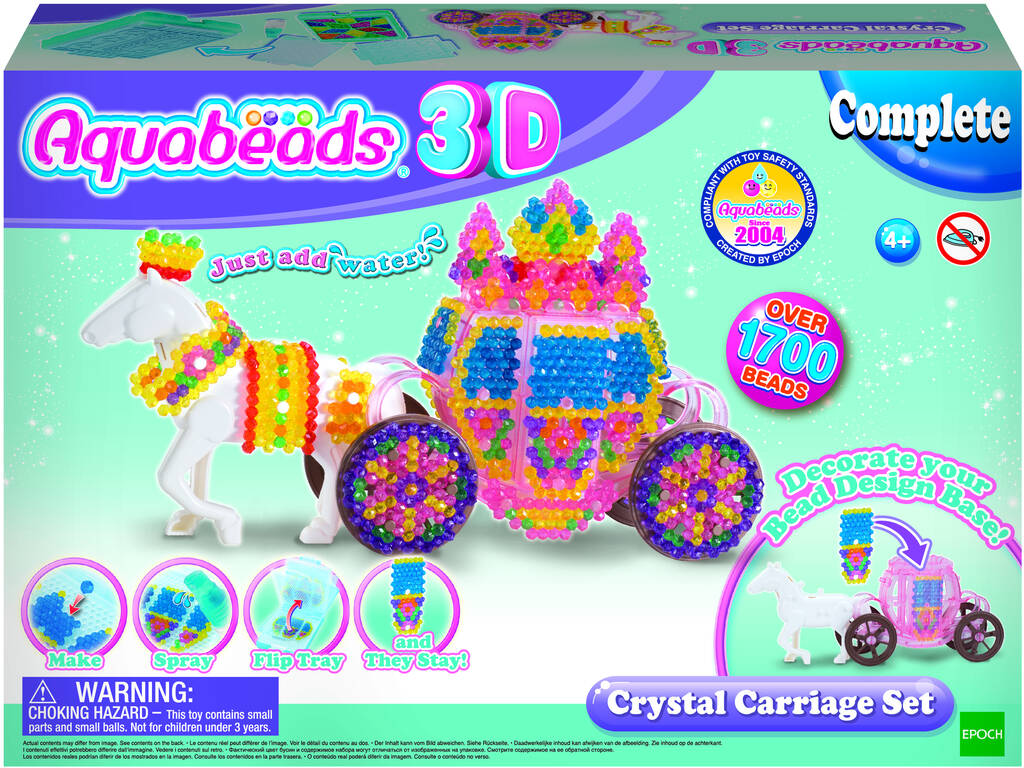Aquabeads Set Carruaje con Caballo En 3D Epoch Para Imaginar 31363
