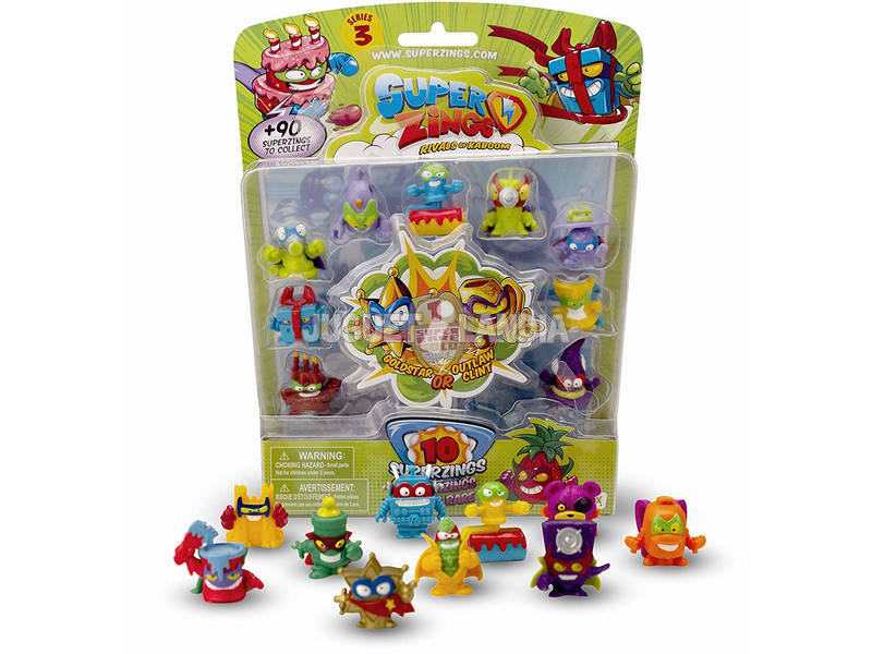 Superzings Blister 10 Figuren Serie 3 Magic Box Toys PSZ3B016IN00
