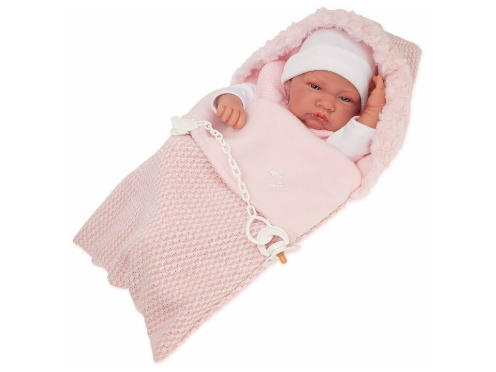 Neugeborene Puppe Wollsack 42 cm. Antonio Juan 5016