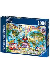 Puzzle Mappamono Disney 1.000 Pezzi Ravensburger 15785 