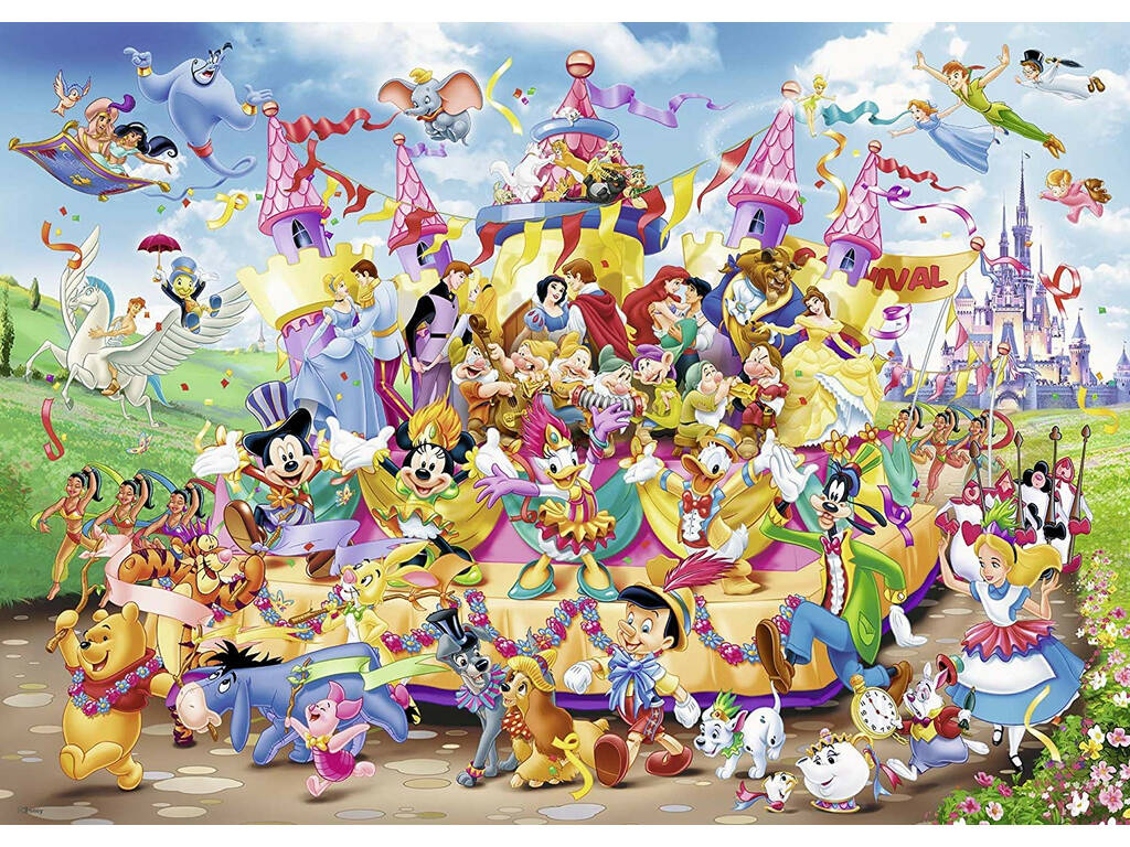 Puzzle Disney Carnevale 1.000 Pezzi Ravensburger 19383