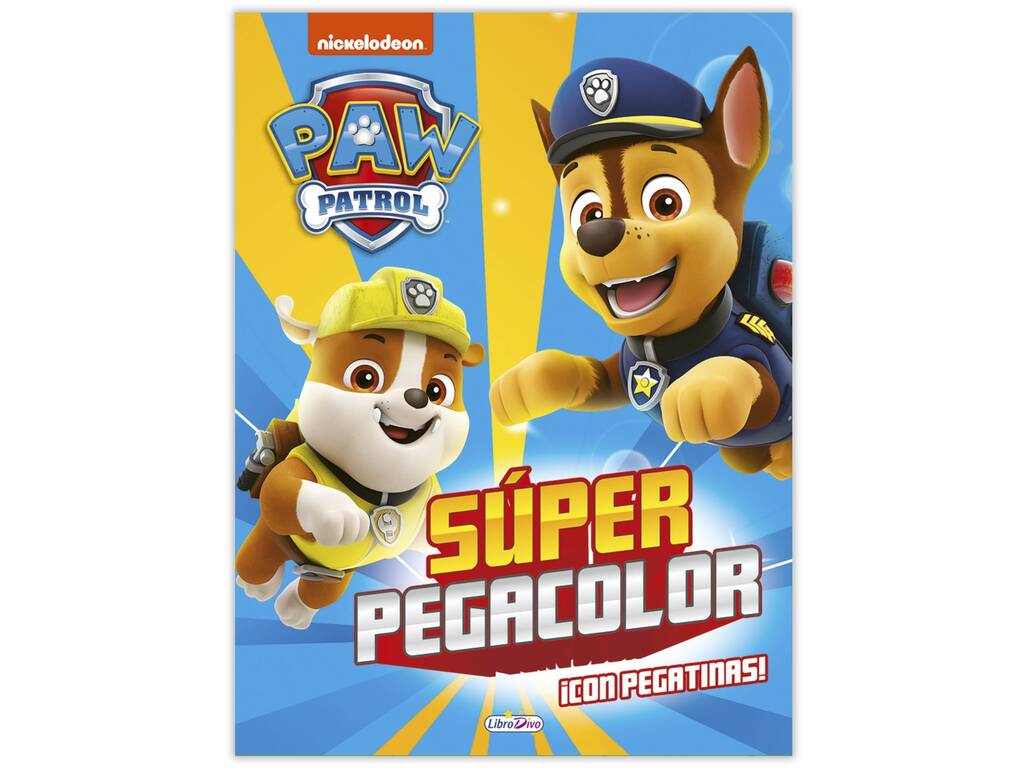 Paw Patrol Libro Superpegacolor Edizioni Saldaña LD0688 - Juguetilandia