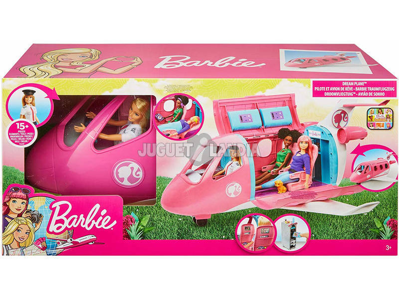 Avión De Barbie Con Piloto GJB33