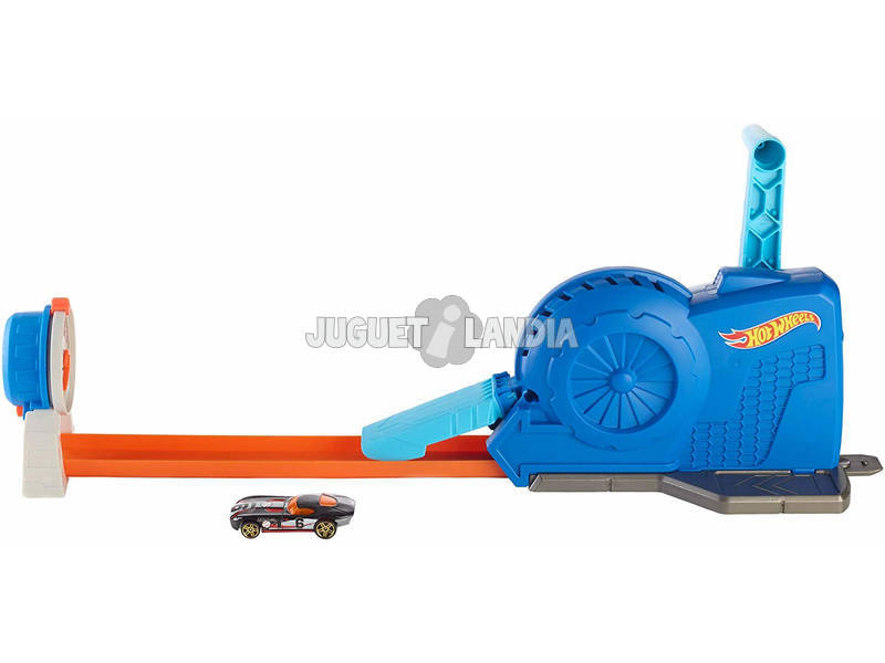 Hot Wheels- Sfida Turbo Lanciatore Playset Track Builder per Macchinine. Mattel FLL02