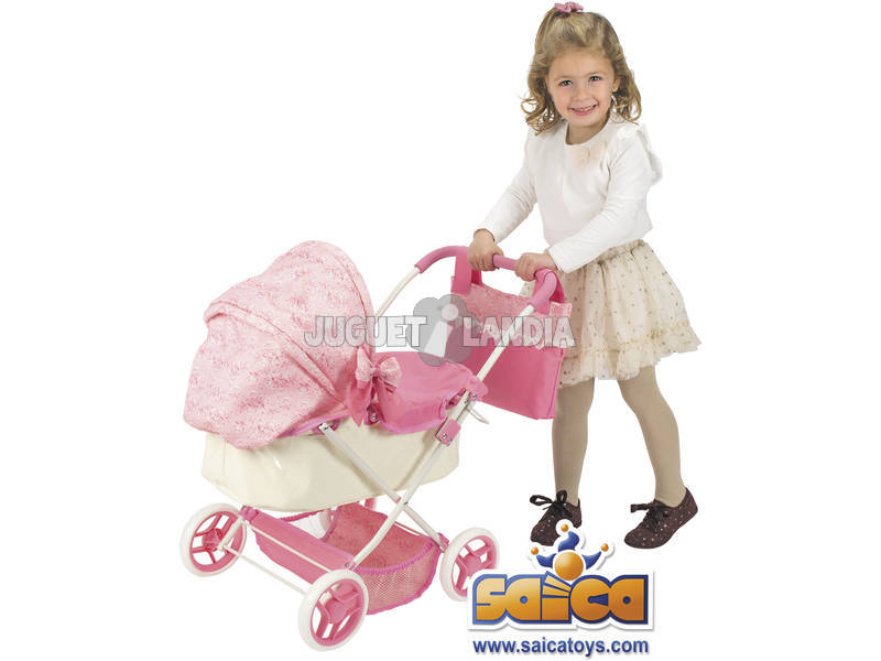 Chariot de poupée Doll Pram Reborn Saica 9968