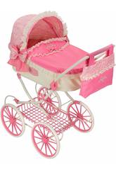 Chariot de Poup�e Classic Doll Pram Deluxe Reborn Saica 9952