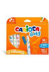 Marqueurs Baby Markers 12 Couleurs Carioca 42814