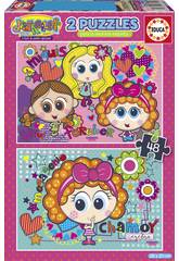Puzzle 2x48 Distroller Chamoy et Ses Cops Educa 18319