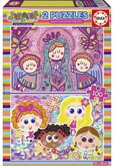 Puzzle 2x100 Distroller Chamoy y Amiguis Educa 18320