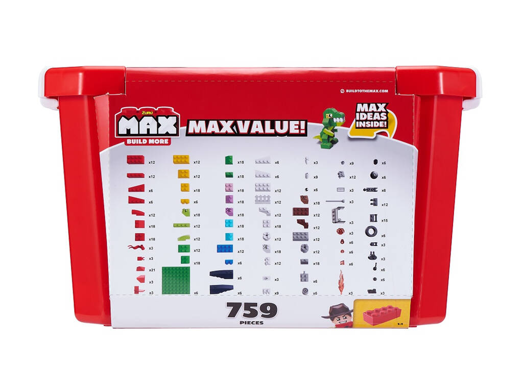 Max Build More Coffre 759 Pièces de Construction Zuru 11007982