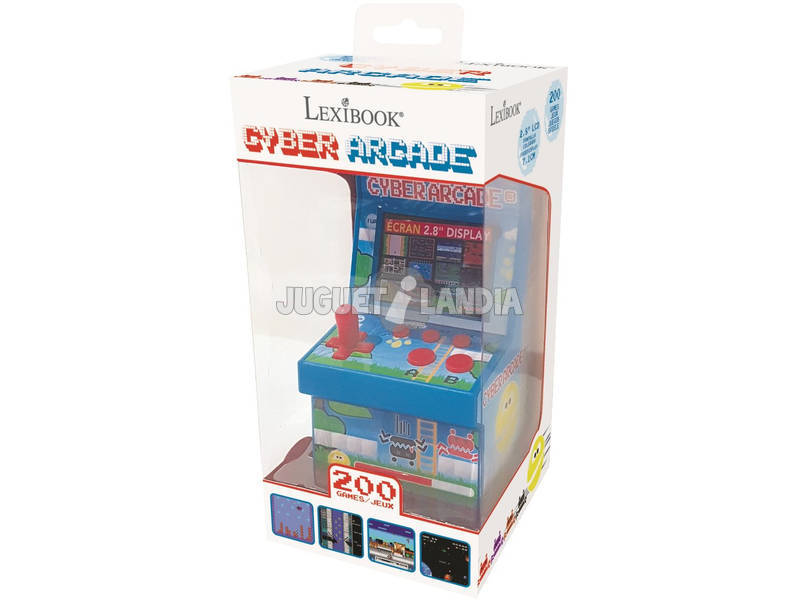 Máquila Videojogo Cyber Arcade Compacto 200 Jogos Lexibook JL2940