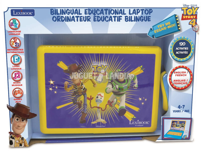 Toy Story 4 zweisprachiger pädagogischer Laptop Lexibook JC595TSi2