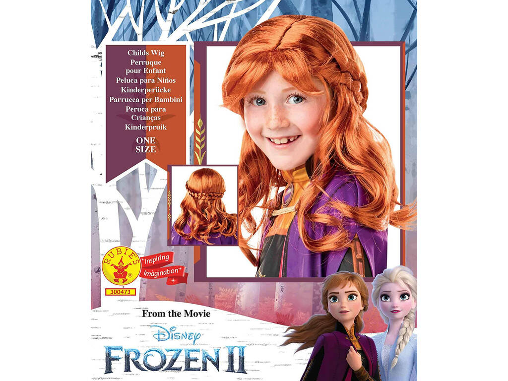 Frozen II Peluca Infantil Anna Rubies 300473