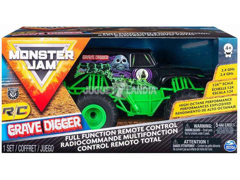 Radio Control Monster Jam Grave Diver 1:24 Bizak 61926682 Teledirigido
