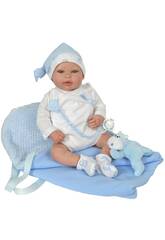 Bleu Reborn Baby Doll Joel 45 cm avec couverture Arias 98021