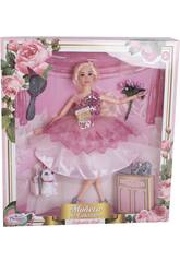 Poup�e Collection 29 cm. Rose Paillettes avec des Accessoires