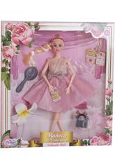 Bambola Maniquí Collezione 29 cm. Rosa Festa 3 Accessori