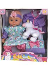 Beb� 40 cm con Unicorno e Accessori