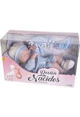 B�b� 38 cm. avec des V�tements Bleus