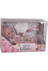 Beb� 25 cm Vestitino rosa e bianco