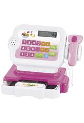 Caja Registradora Rosa Con Calculadora, Esc�ner y Cesta Compra 5 Accesorios