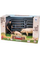 Ferme Kit avec 2 Petits Cochons et Fermier
