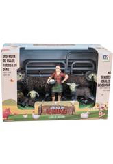 Ferme Kit avec 4 Moutons et Fermière