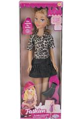 Bambola Fashion 50 cm. Vestito Leopardo