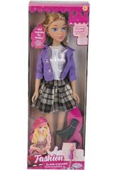 Poup�e Fashion 50 cm. Robe Lilas