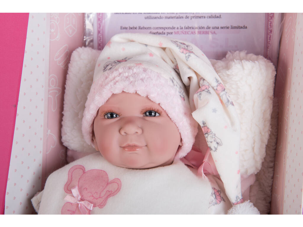 Puppe Mein Klein Reborn Pelón 42 cm. Schläfriger Hut Berbesa 4551