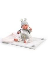Poup�e Mon Petit Reborn Chauve 42 cm. Gris Petites Oreilles Berbesa 4553