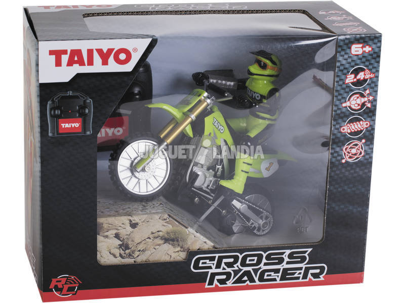 Moto Radiocomandata 1:16 Motocross Racer Neon Green Taiyo 500000A