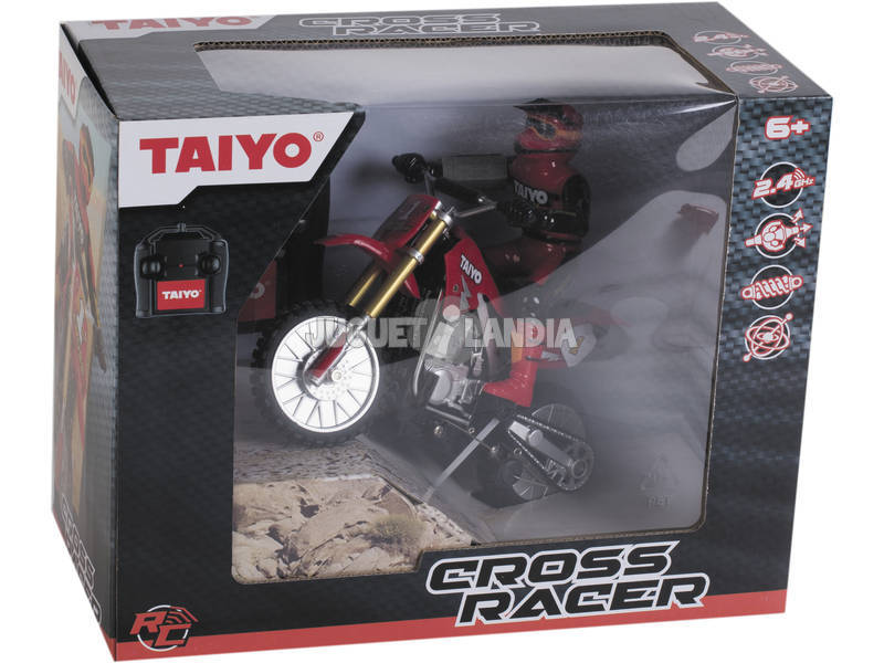 Télécommande 1:16 Motocross Racer Red Taiyo 500000B