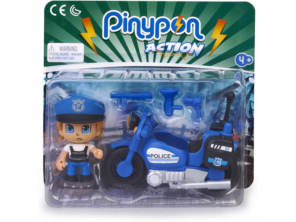 Pinypon Action Policía con Moto Famosa 700015584