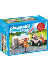 Playmobil Quad de Secours avec Remorque 70053