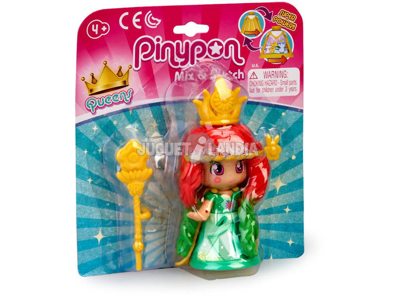 Pinypon Queen Figura Fiore Vestito Verde