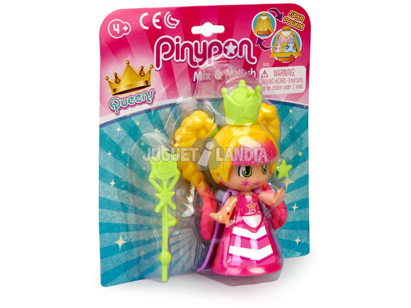 Pin y Pon Queen Figura Luz Vestido Cor-de-rosa