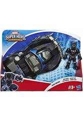 Avengers Super Hero Adventures Black Panther con Road Racer Hasbro E6256
