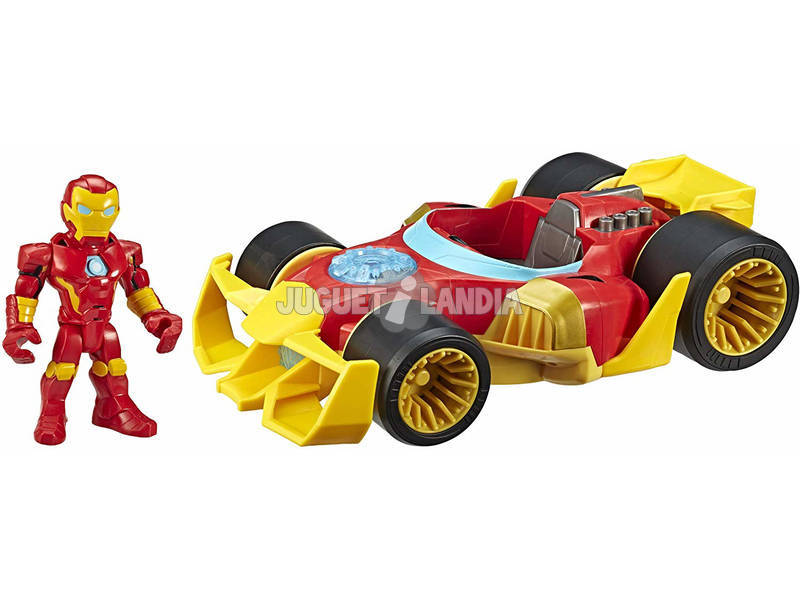 Avengers Super Hero Adventures Iron Man con Bolide Hasbro E6257