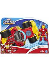 Avengers Super Hero Adventures Iron Man con Bolide Hasbro E6257