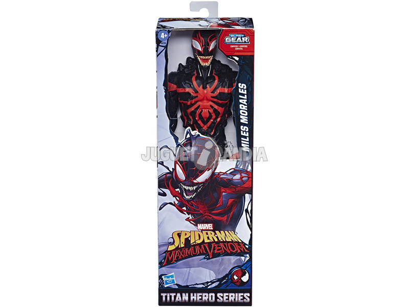Spiderman Venom Figura Titan Miles Morales Hasbro E8729