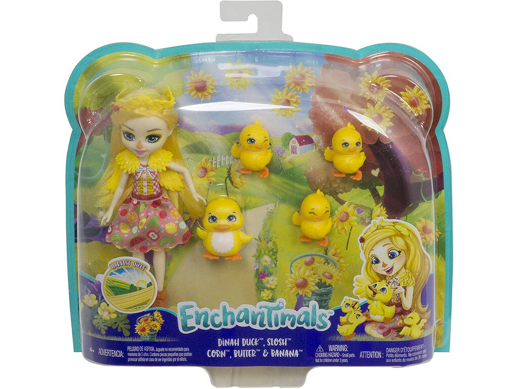 Enchantimals Poupée Dina Duck et Canard Slosh Mattel GJX45