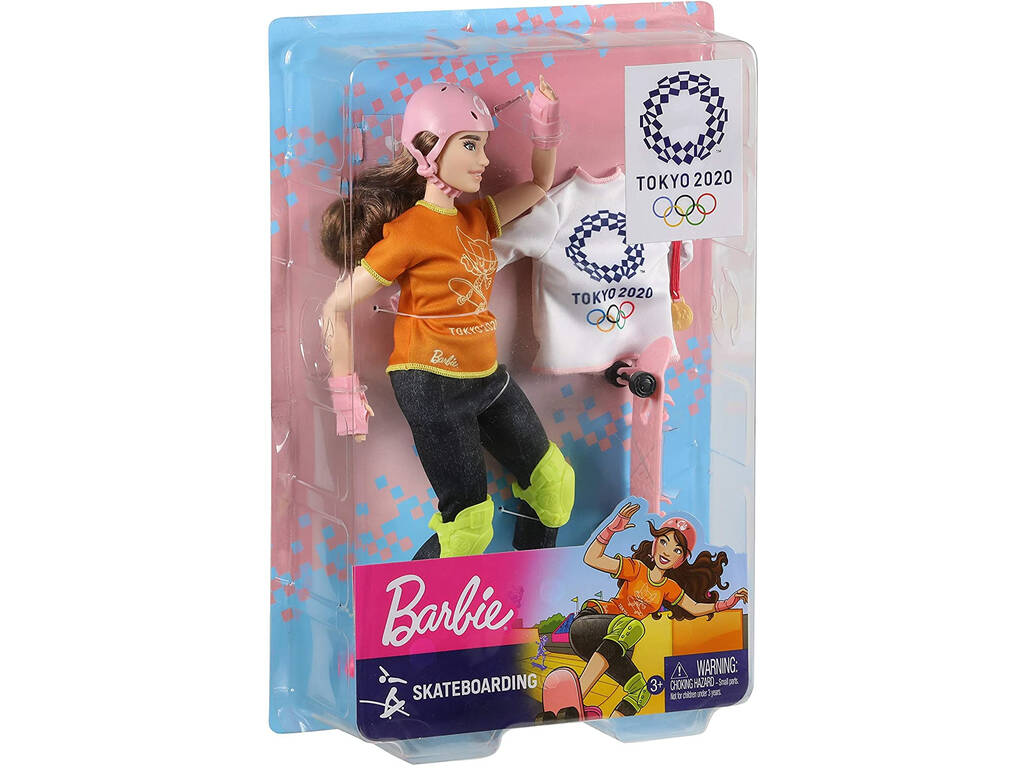 Barbie Olimpíadas Skateboarder Mattel GJL78