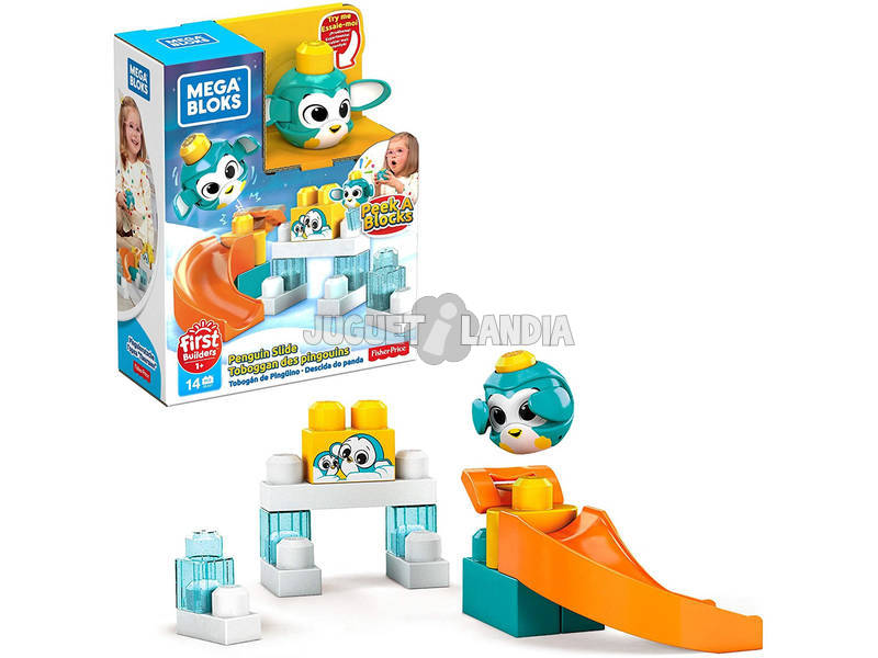 Mega Bloks Pingüino Lanza y Rueda De Peek a Block Mattel GKX67
