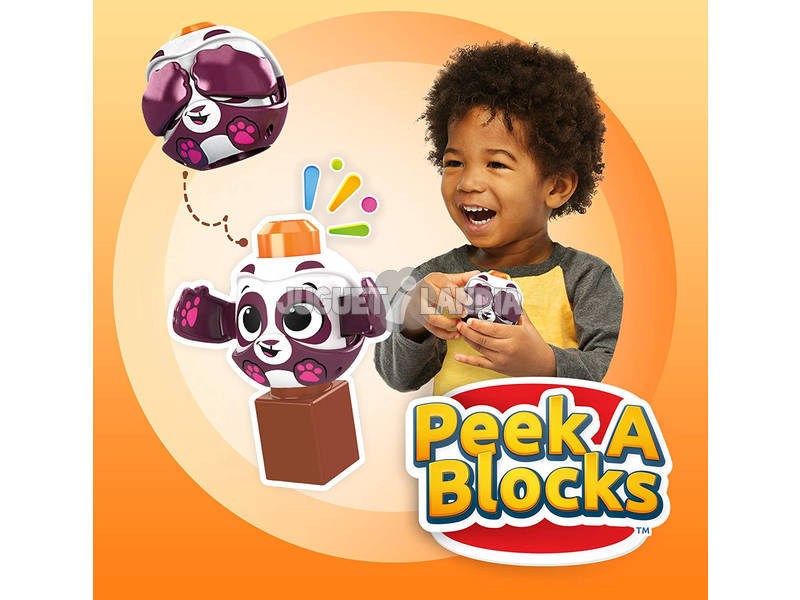 Mega Bloks Panda Lança e Roda De Peek a Block Mattel GKX68