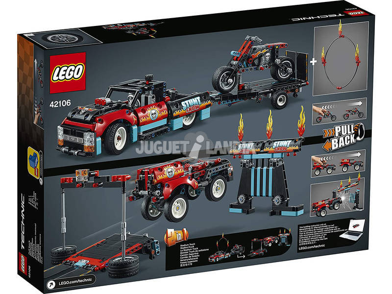 Lego Technic Espectáculo de Acrobacias de Camiões e Mota 42106