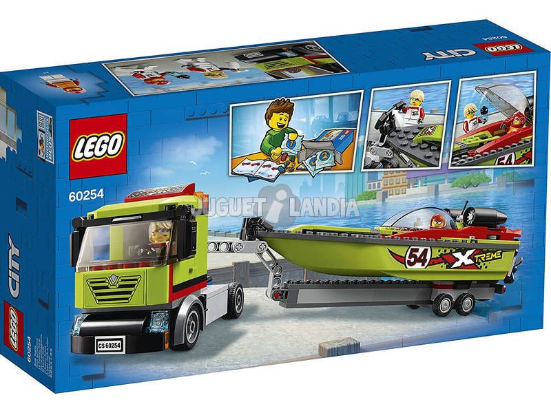 Lego City Grosse Renn-Boot Fahrzeuge Transporter 60254