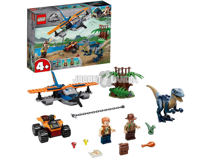 Lego Jurassic World Vélociraptor: Mission de Sauvetage en Biplan 75942