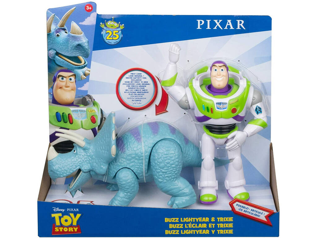 Toy Story Pack Aventuras Figuras Buzz e Trixie Mattel GJH80