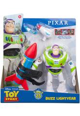 Toy Story 25e Anniversaire Buzz Lightyear avec Fusée Mattel GJH49